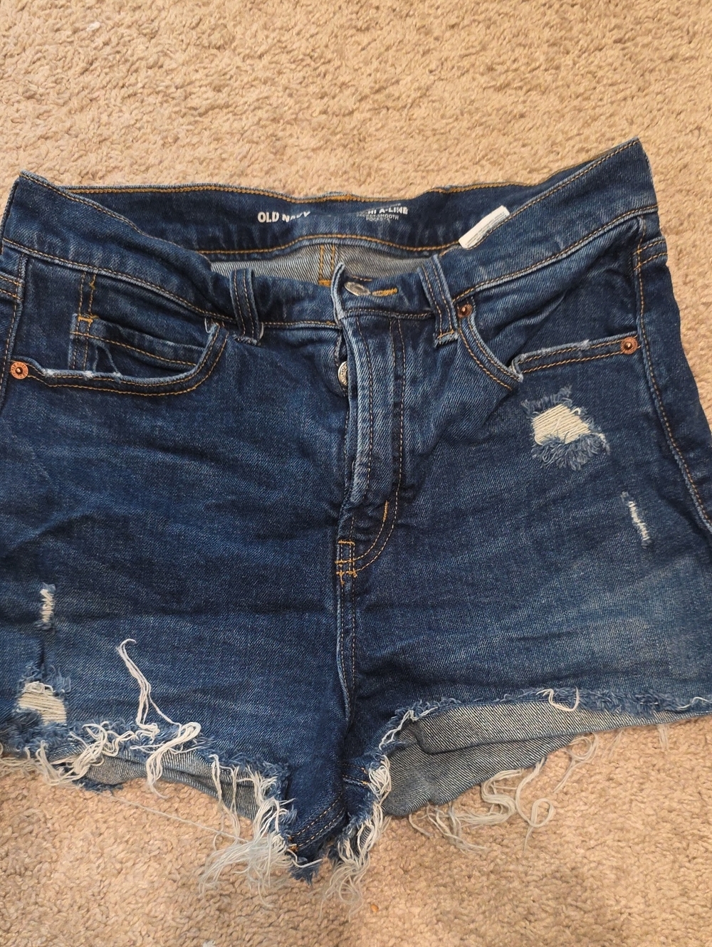 Old Navy Blue Distressed Denim Cutoff Shorts - Women's